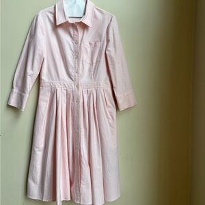 Jones New York Light Pink Button-Front Shirt Dress